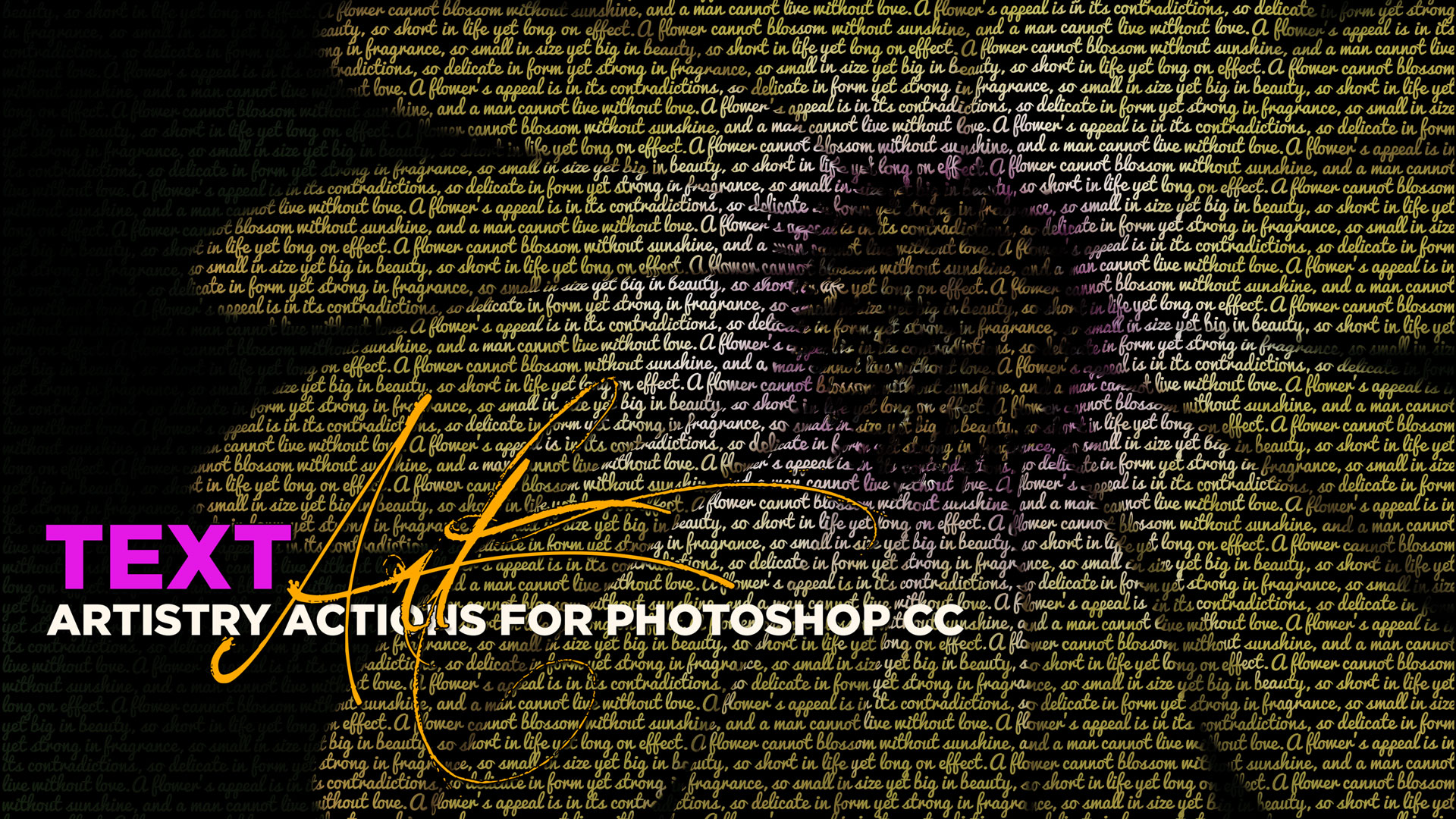 Text Art Actions for Photoshop - PhotographyBB Marketplace