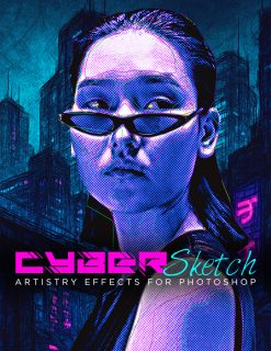 CyberSketch Photoshop Effect