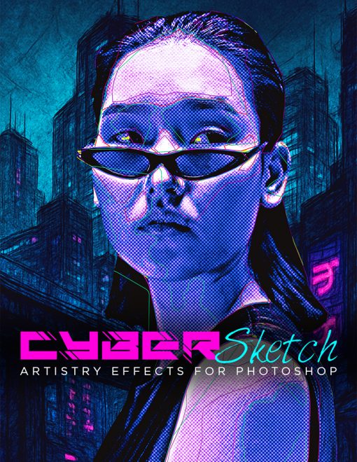 CyberSketch Photoshop Effect